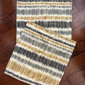 Striped Cushion Covers in Gray and Tan (set of 2)